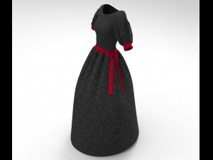 3d black dress 3D 모델