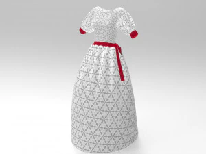 3 d の白いドレス 3Dモデル