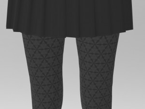 3d black school dress Modelo 3D