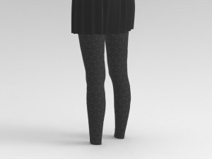 3d black school dress Modelo 3D