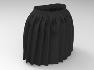 3d black school dress Modelo 3D