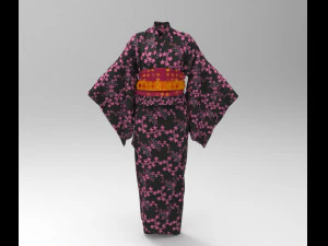 sukienka yukata Model 3D