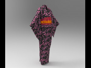 yukata dress Modello 3D