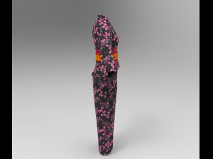 yukata dress Modello 3D