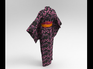 yukata dress Modello 3D