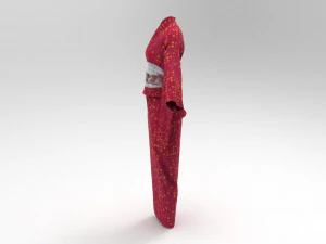 red yukata dress 3D Model
