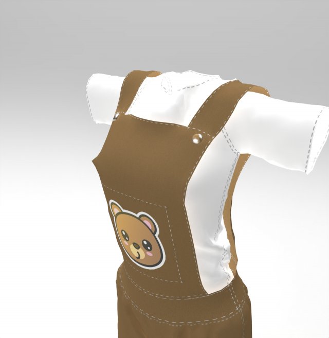 farm cute outfit 3D 模型 .c4d .max .obj .3ds .fbx .stl .blend