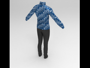 full outfit - shirt - pant - tie - 11 colors 3D 모델