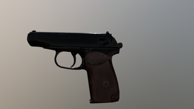 makarov low poly bbr Modello 3D .c4d .max .obj .3ds .fbx .stl .blend 