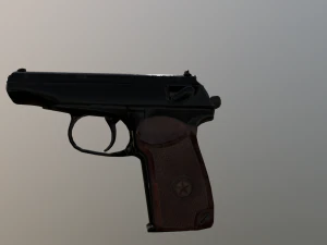 makarov low poly bbr Modello 3D