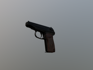 makarov low poly bbr Modello 3D