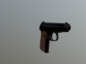 makarov low poly bbr Modello 3D