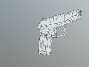 makarov low poly bbr Modello 3D