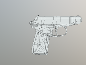 makarov low poly bbr Modello 3D