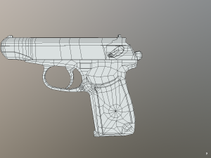 makarov low poly bbr Modello 3D
