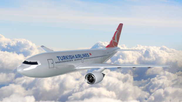 turkish airlines 3D Model .c4d .max .obj .3ds .fbx .stl .blend 