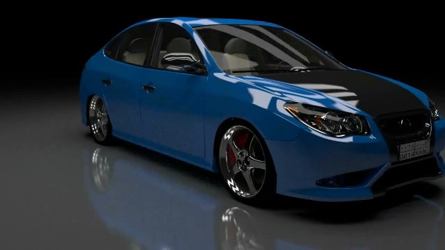 elantra 2008 Model 3D .c4d .max .obj .3ds .fbx .stl .blend 