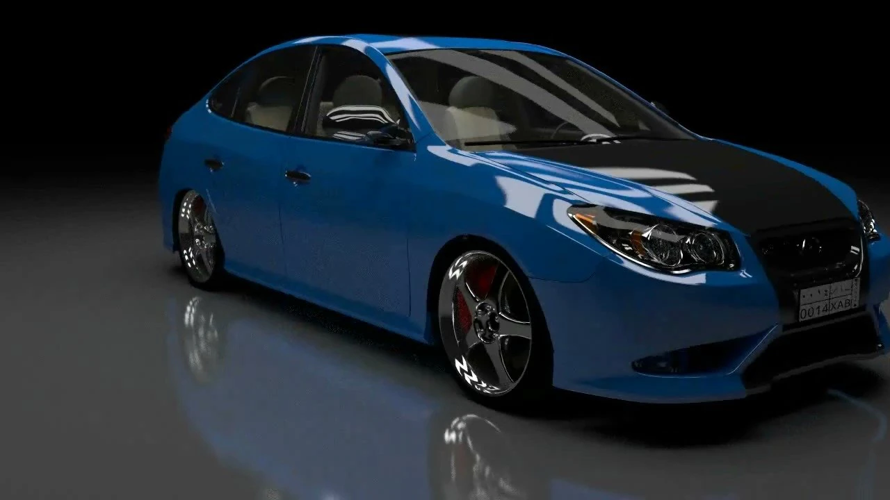 elantra 2008 3D Model .c4d .max .obj .3ds .fbx .stl .blend 
