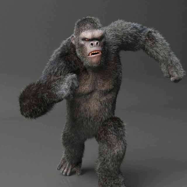 Gorille King Kong truqu&eacute; en 3D Modèle 3D .c4d .max .obj .3ds .fbx .stl .blend 