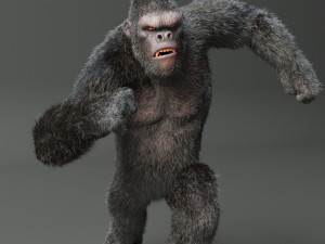3d rigged gorilla king kong 3D Model