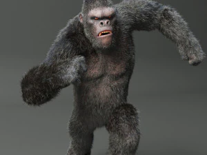 Gorille King Kong truqu&eacute; en 3D Modèle 3D