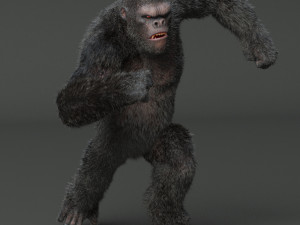 3d rigged gorilla king kong 3D 模型