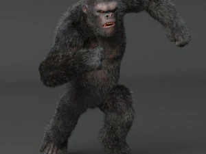 Gorille King Kong truqu&eacute; en 3D Modèle 3D