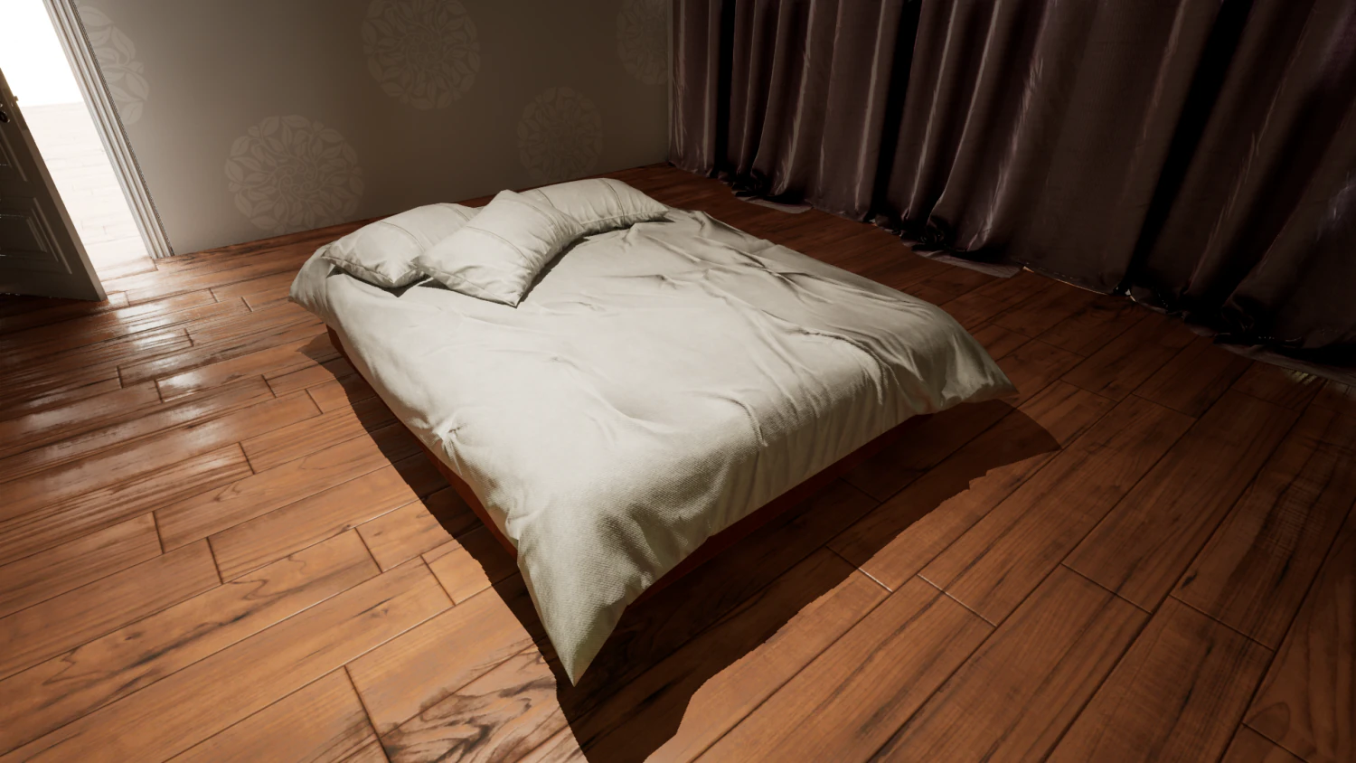 photorealistic bed 3D Model .c4d .max .obj .3ds .fbx .stl .blend