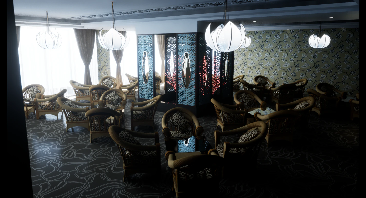 chinese restaurant 3D Model .c4d .max .obj .3ds .fbx .stl .blend 