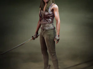 michonne - walking dead onslaught 3D Model