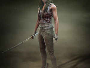 michonne - walking dead onslaught 3D Model
