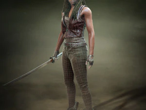 michonne - walking dead onslaught 3D Model