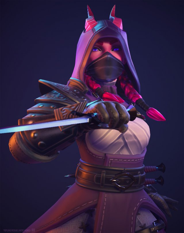 tiefling rogue 3D Model .c4d .max .obj .3ds .fbx .stl .blend 