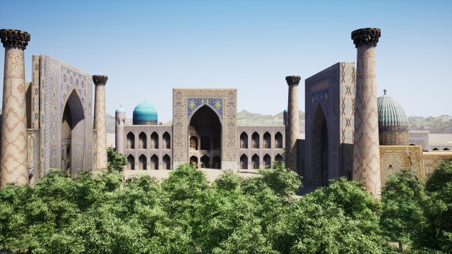 registan samarkand 3D Модель .c4d .max .obj .3ds .fbx .stl .blend 