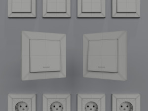 electric socket collection 3D Модель
