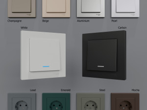 electric socket collection 3D Модель