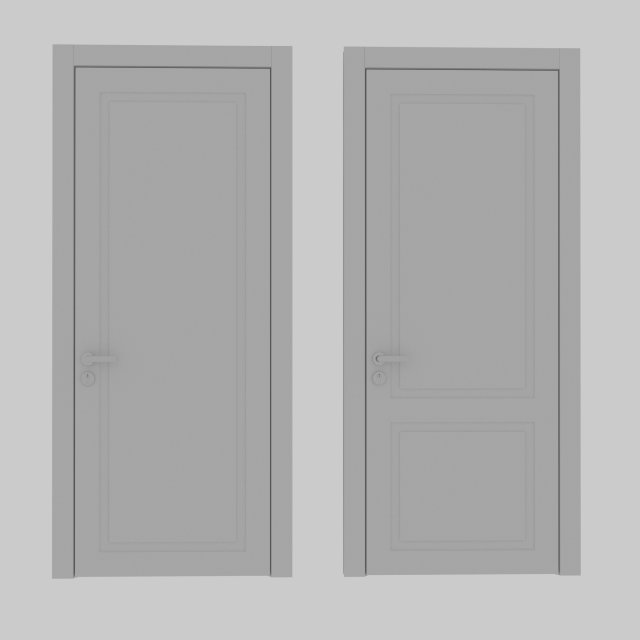 classic door 3D Model .c4d .max .obj .3ds .fbx .stl .blend 