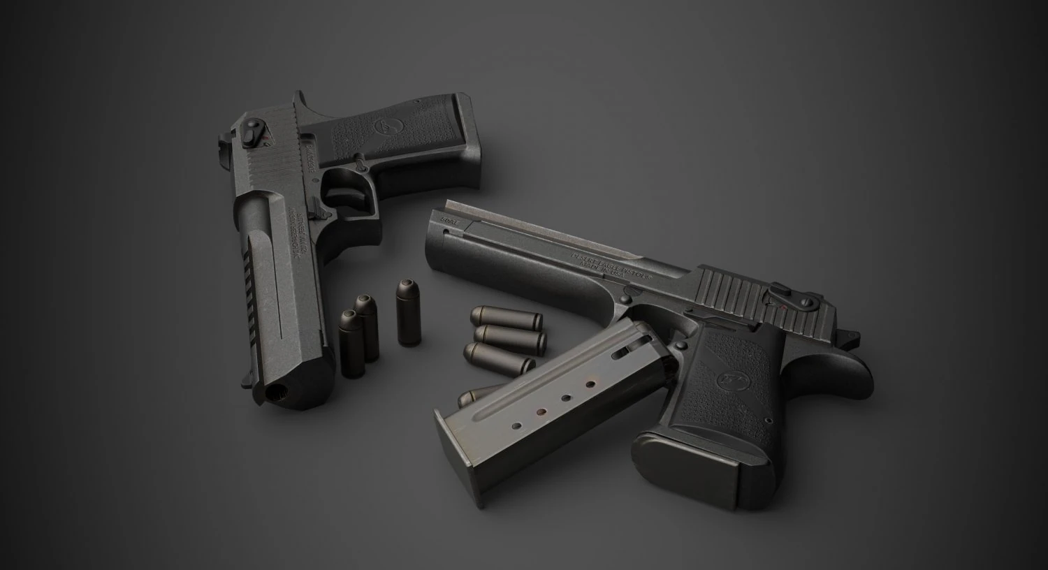 desert eagle 3D Model .c4d .max .obj .3ds .fbx .stl .blend