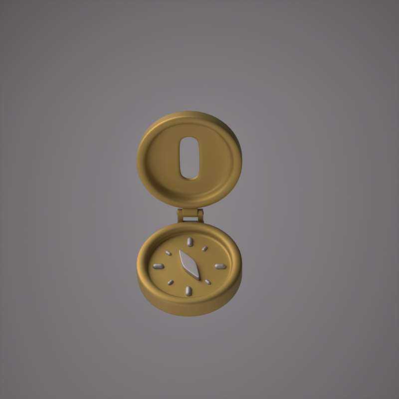 Stylized Compass Modelo 3D .c4d .max .obj .3ds .fbx .stl .blend 