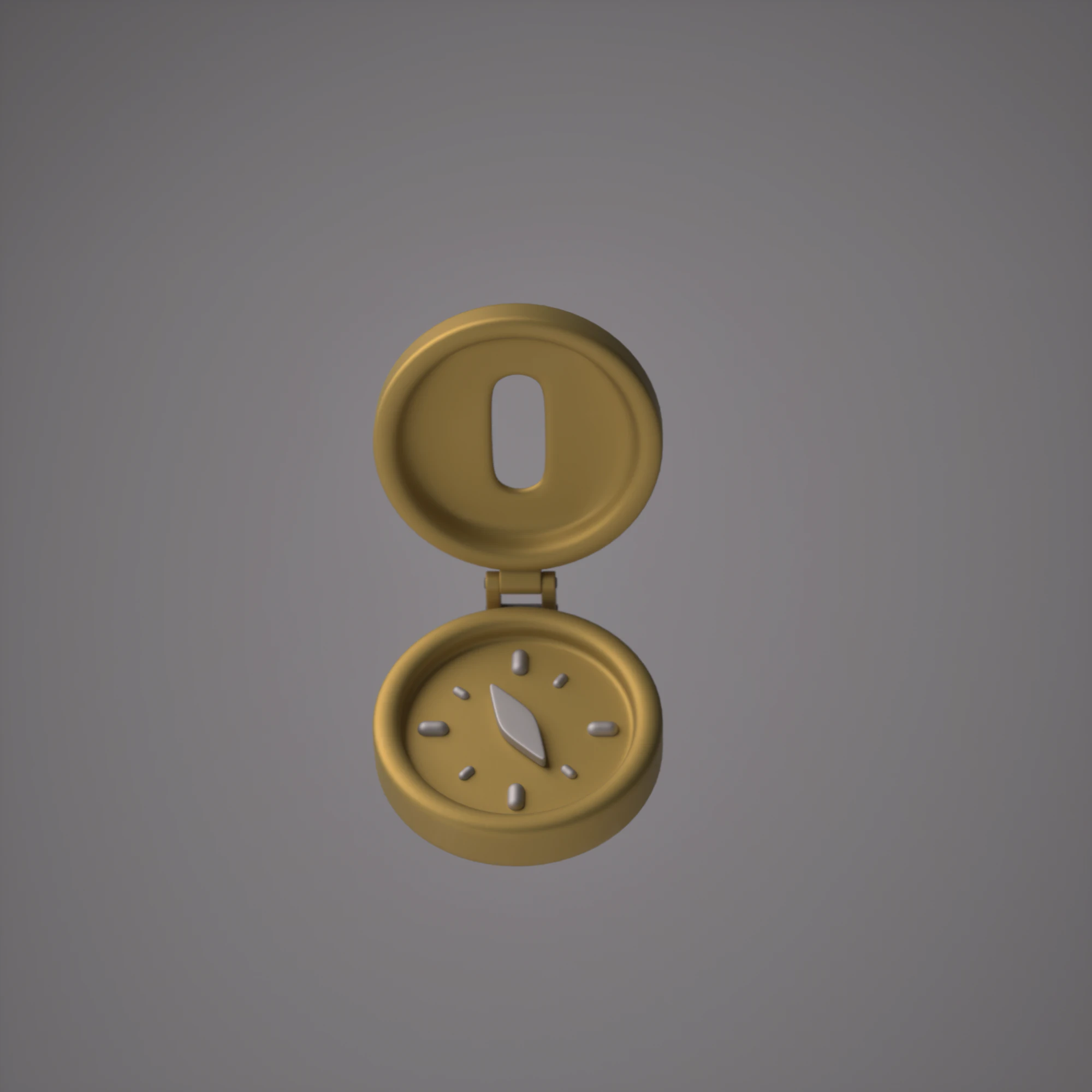 Stylized Compass 3D Model .c4d .max .obj .3ds .fbx .stl .blend 