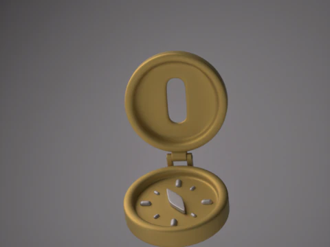 Stylized Compass 3D Model