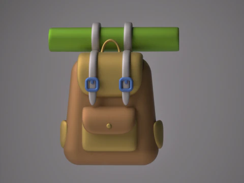 Stylized Backpack 3D Model