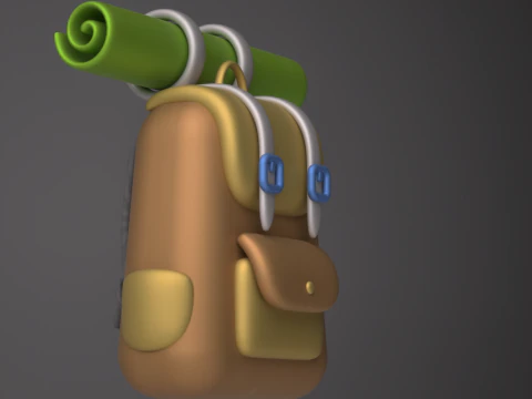 Stylized Backpack 3D Model
