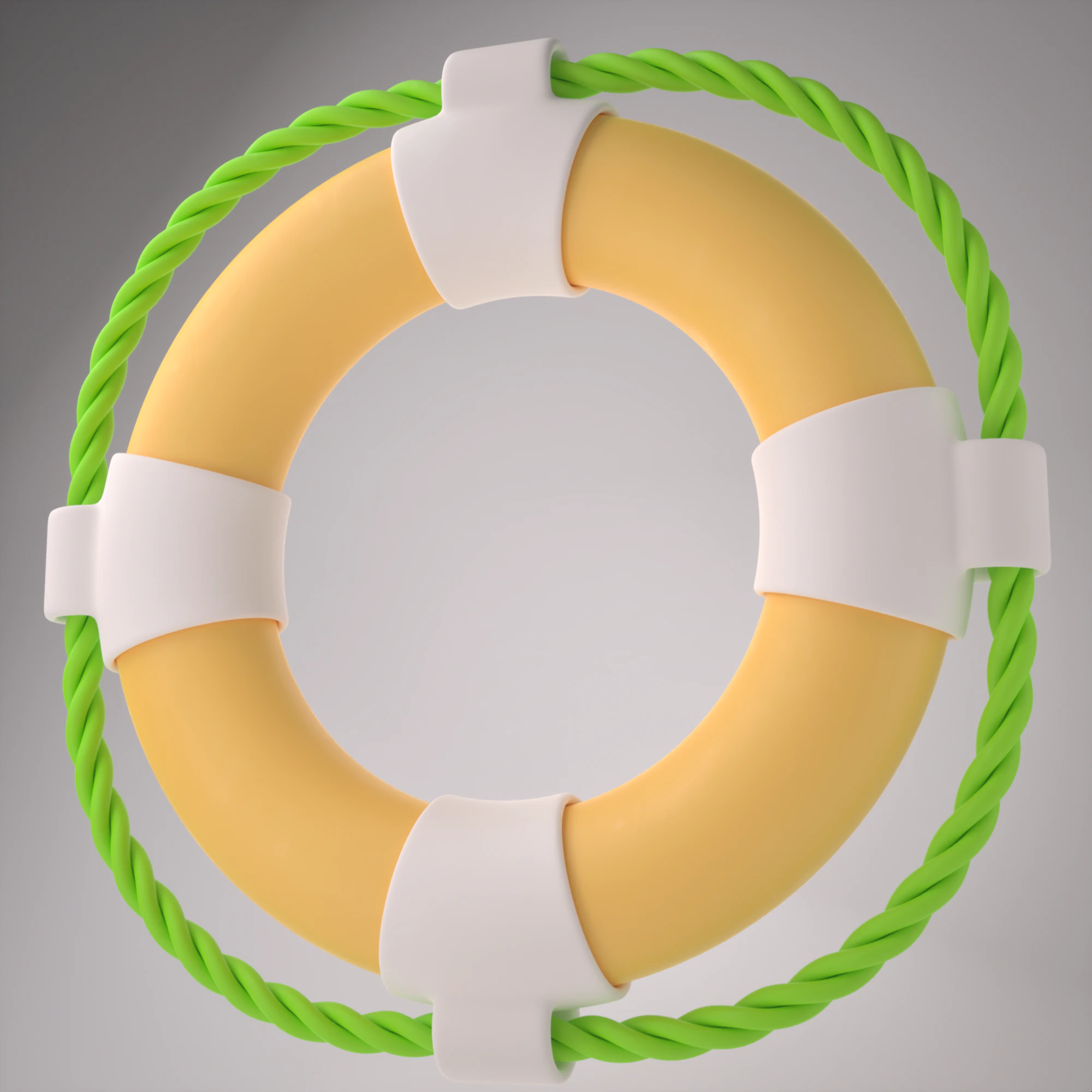 Stylized Life Preserver 3D Model .c4d .max .obj .3ds .fbx .stl .blend