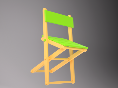 Stylized beach chair 3D Model