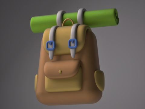 Stylized Travel Equipments 3D Model
