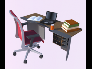 chehoud office desk model 15 3D मॉडल