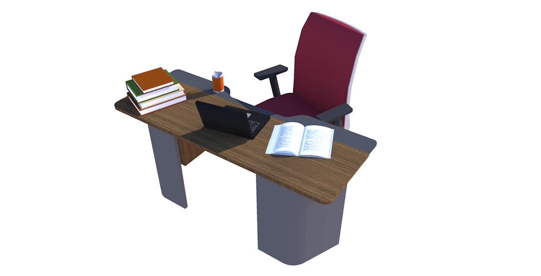 chehoud office desk model 15 3D Model .c4d .max .obj .3ds .fbx .stl .blend