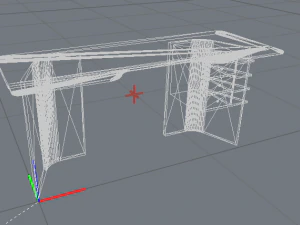 chehoud office desk model 15 3D Model