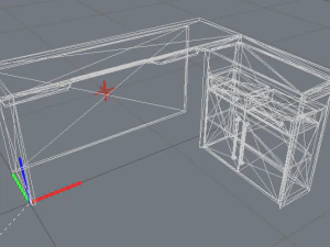 chehoud office desk model 16 3D Model